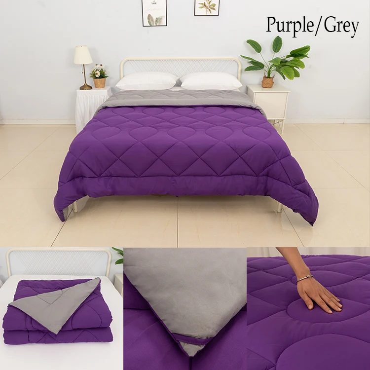 Wholesale Cheap Ab Double Sides Microfiber Quilted Soft Double Bed