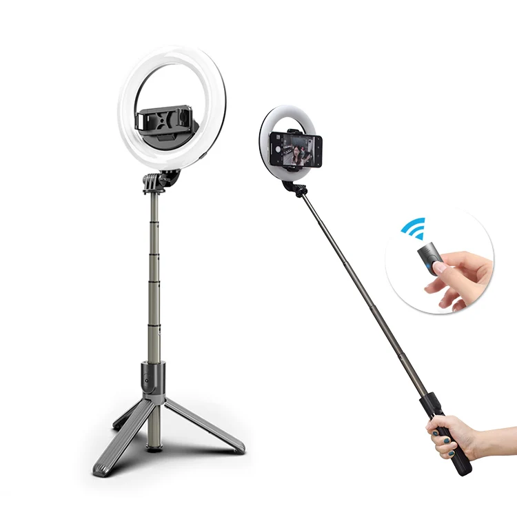 Selfie Stick Telescopic Pole With Aluminum for Outdoor Smartphone Phone Black Flip Bluetooth Camera