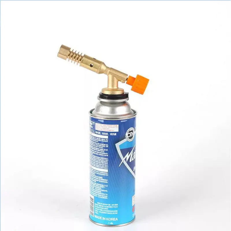 Portable Gas Torch Flame Gun Blowtorch Copper Flame Butane Gas-Burner Lighter Heating Welding for Outdoor Camping BBQ Spray Gun