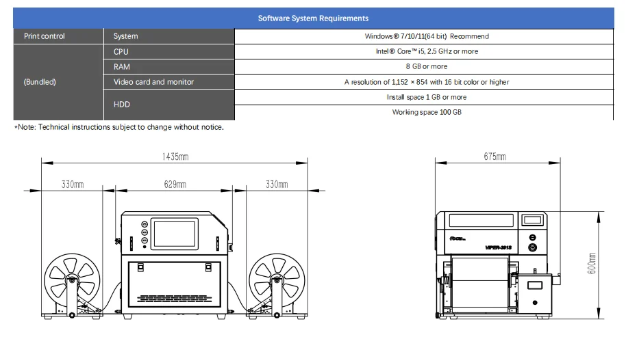 High-performance A4 Roll to Roll Inkjet Label Printer