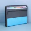 A4 - Azul - Páginas interiores transparentes - 13 cuadrículas