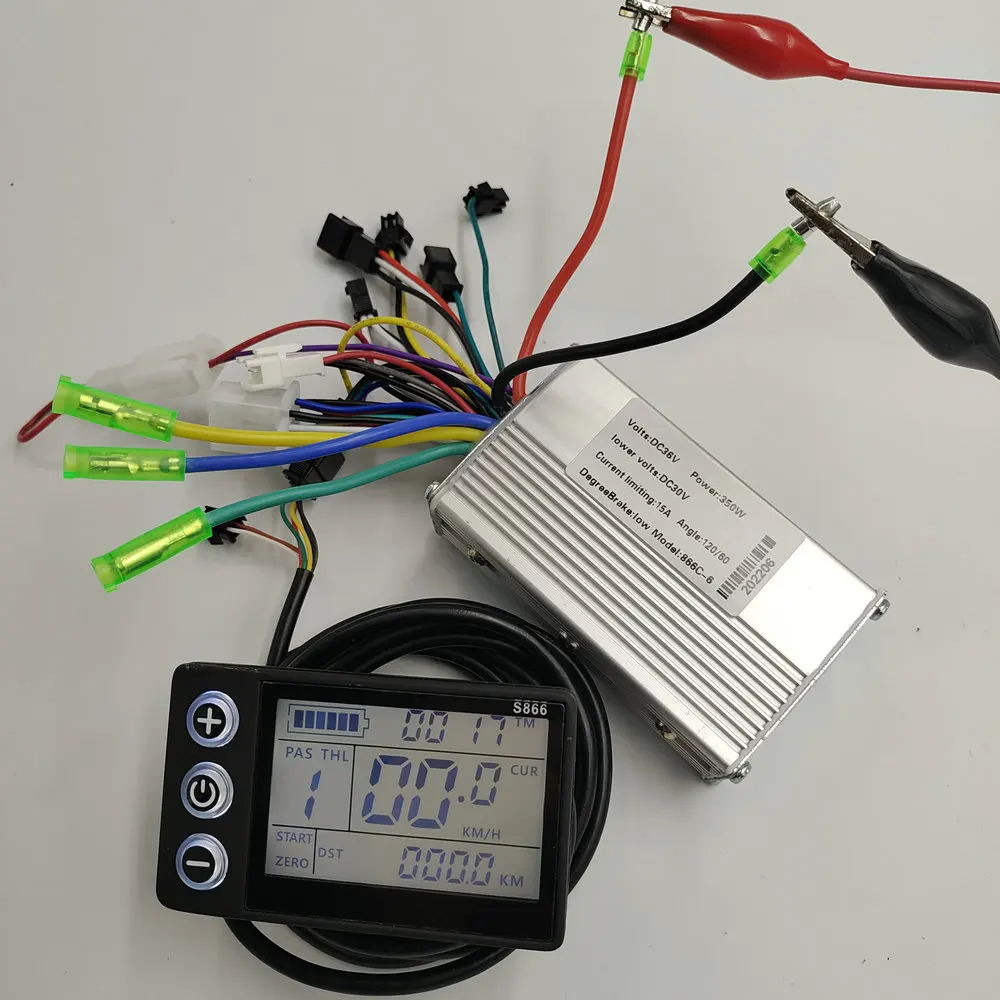 LCD DISPLAY 866+BLDC Controller 24v36v48v60v350w for