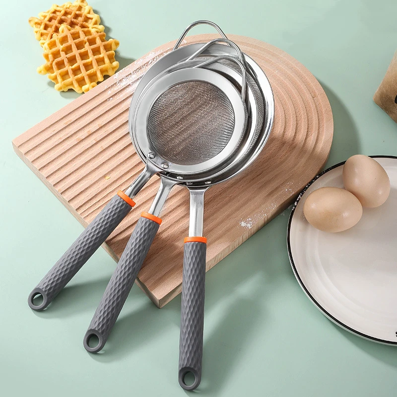 Сито для муки из нержавеющей стали Manjia, сито, сетка для мелкого чая, сито, дуршлаг, сетка из проволоки, масляный фильтр, сито