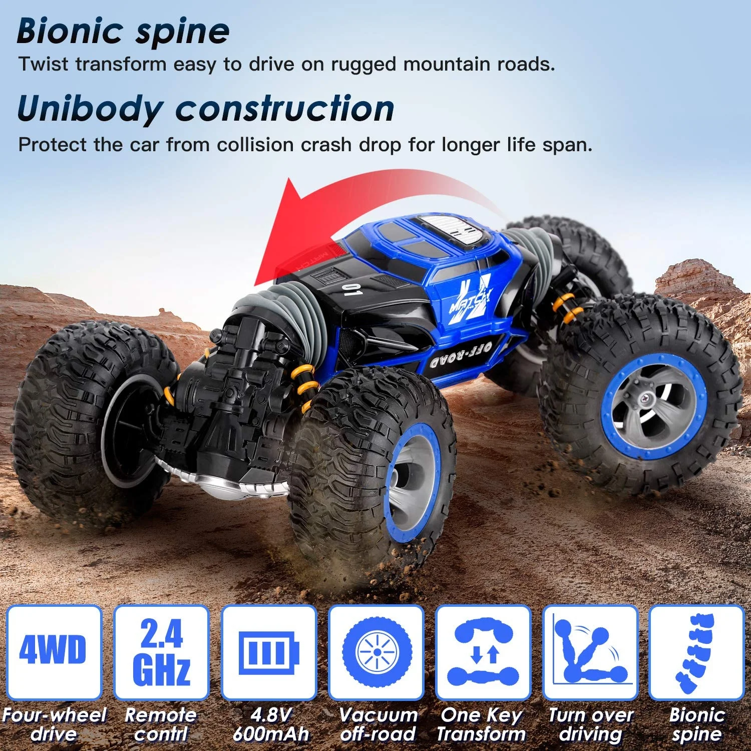 Zhengguang 1:16 Double-Sided Remote Control Stunt Car, Electric