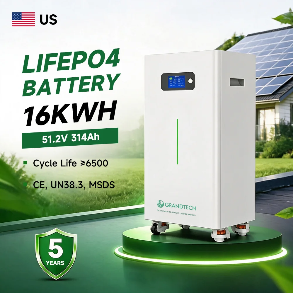 EU Stock 51.2V 314AH Solar System Battery 16kwh 16kw Home Energy Storage System Energy Storage Battery Lifepo4