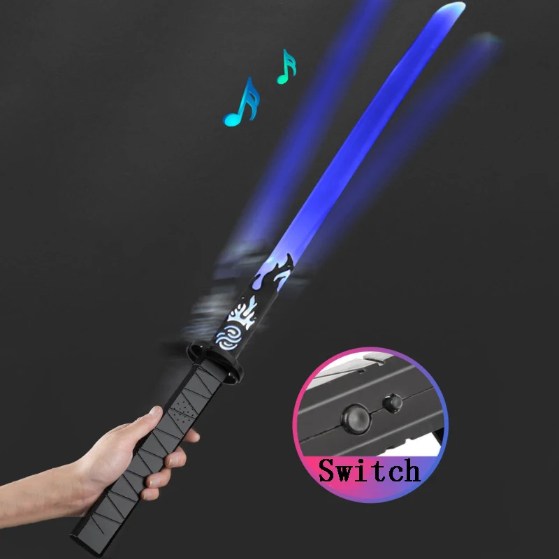 Оптовая продажа популярный светодиодный светящийся меч катана игрушки для костюма косплей реквизит детей оружие боевая игра подарок мальчиков