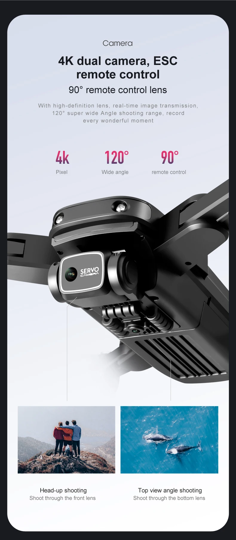 S8000 Optical Flow Positioning Esc Camera 4k Wifi Drone 360 Degree