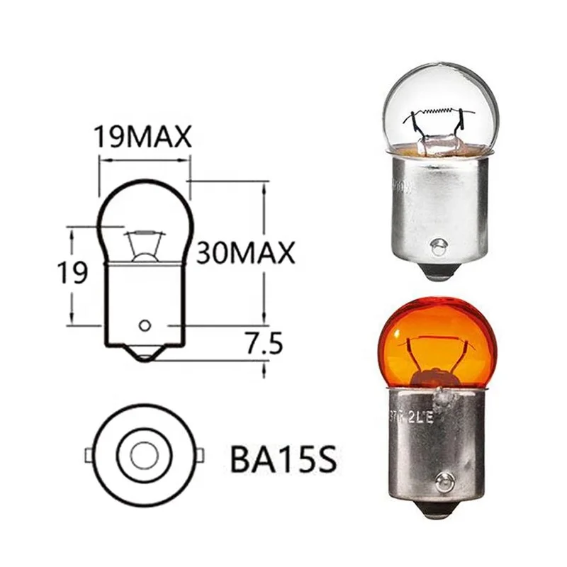 Motorcycle Halogen Bulb G18 BA15S 12V10W 12V5W 6V5W 24V10W Front Rear Flashing Indicator Winker Bulb