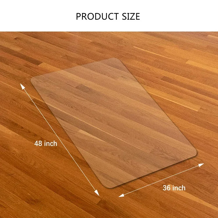 Home Office Anti Slip Under Desk Mat Low Pille Floor Pvc Protector Rug