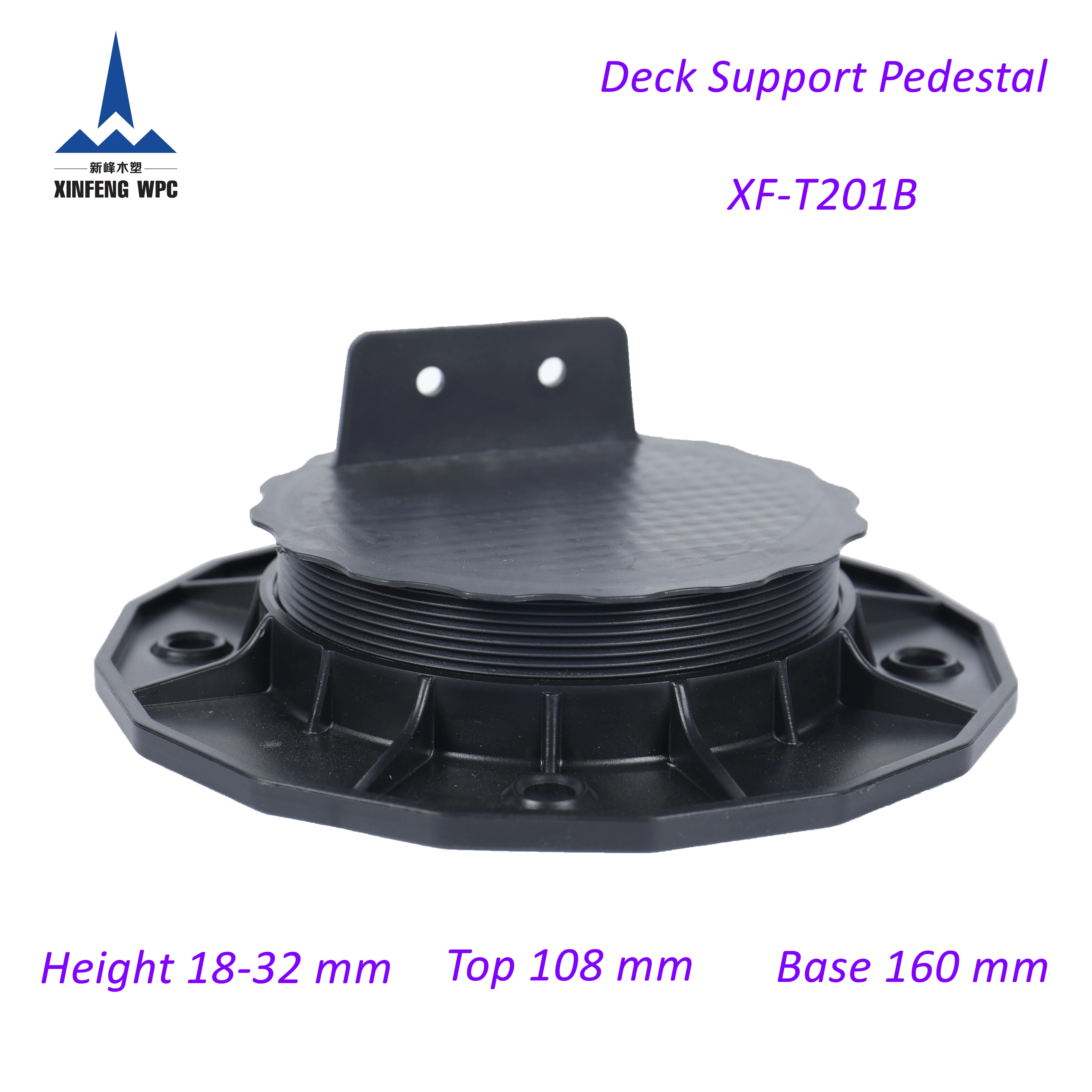 Deck Support Plastic Adjustable Pedestal System XF-T201B - Durable