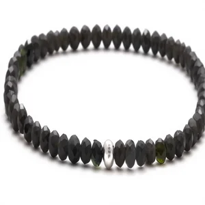 BERGERLIN Genuine Natural Stone Bracelet with 925 Sterling Silver Pearl Unisex Other Style Certificate Authenticity