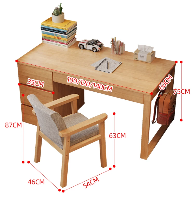 Antique Style Solid Oak Wood Laptop Desk - Perfect for Home Office
