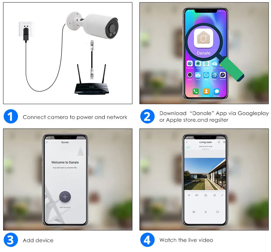 5MP POE IP Camera Outdoor Full Color with Motion Detection