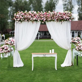 Chiffon Backdrop Curtain for Wedding Event Party Wrinkle-Free Draping Fabric Wedding Arch Drapes White Curtain Wedding Backdrop