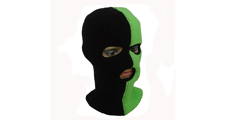 Black green ski mask 750