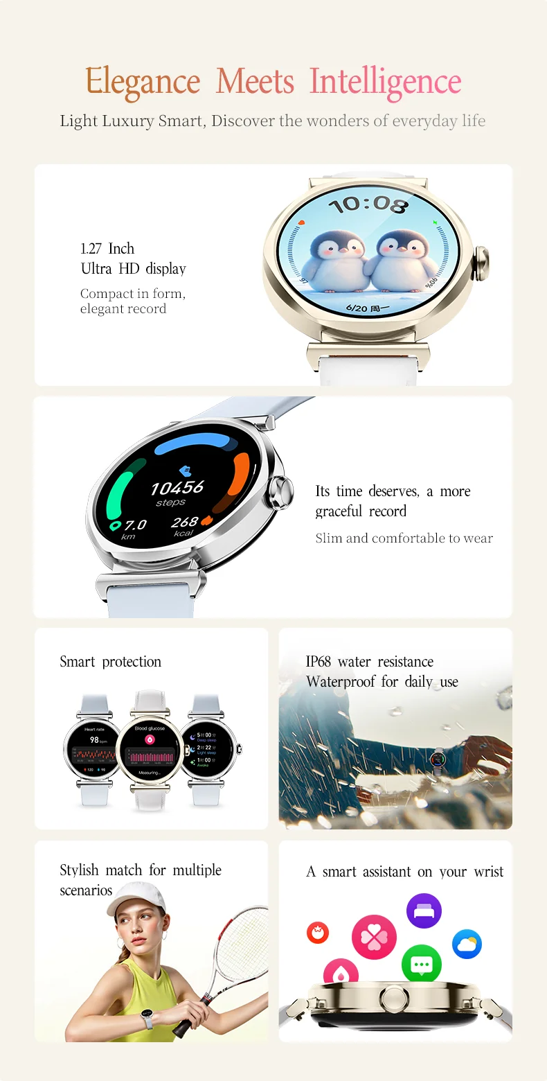 Chinese factory supplier supply  Sanvnet Gtr4 Fashion Ladies Smart Watch 2025 With 1.27 Inch Ultra Hd Tft Screen Ip68 Health Monitoring Sos Smart Watch For Women - Buy Ip68 Waterproof Smart Watch fitness Tracking Smart Watch round Shape Smart Watch sleep Monitoring Smart Watch tft Display Smart Watch