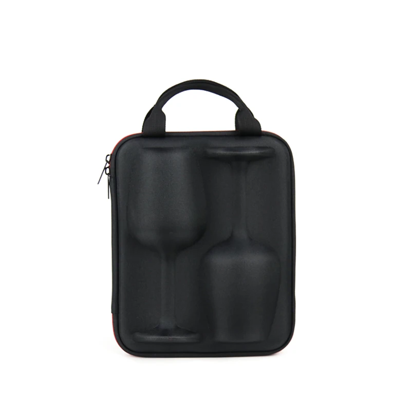 Lot de 2 étuis de transport pour verres à vin - Étui de voyage durable