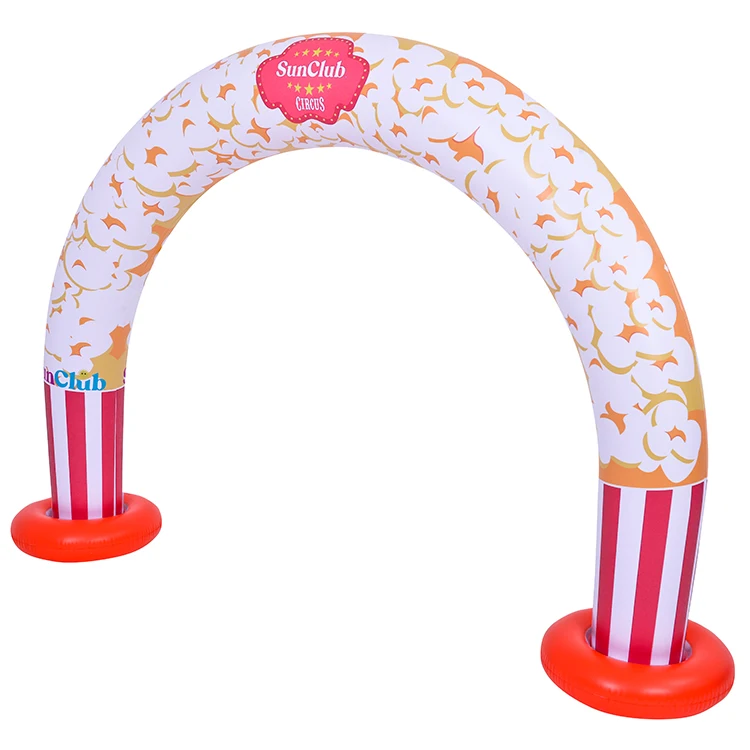 Circus Popcorn PVC Inflatable Arch Sprinkler Outdoor Water Toys for Kids