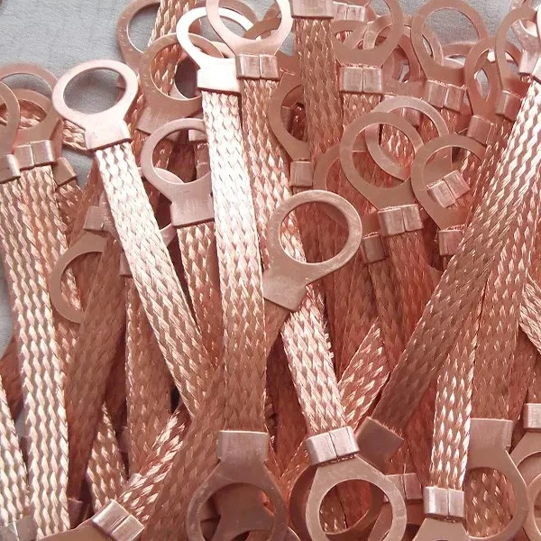 Flange Static Jumper Conductive Tape Soft Copper Grounding Braided Wire