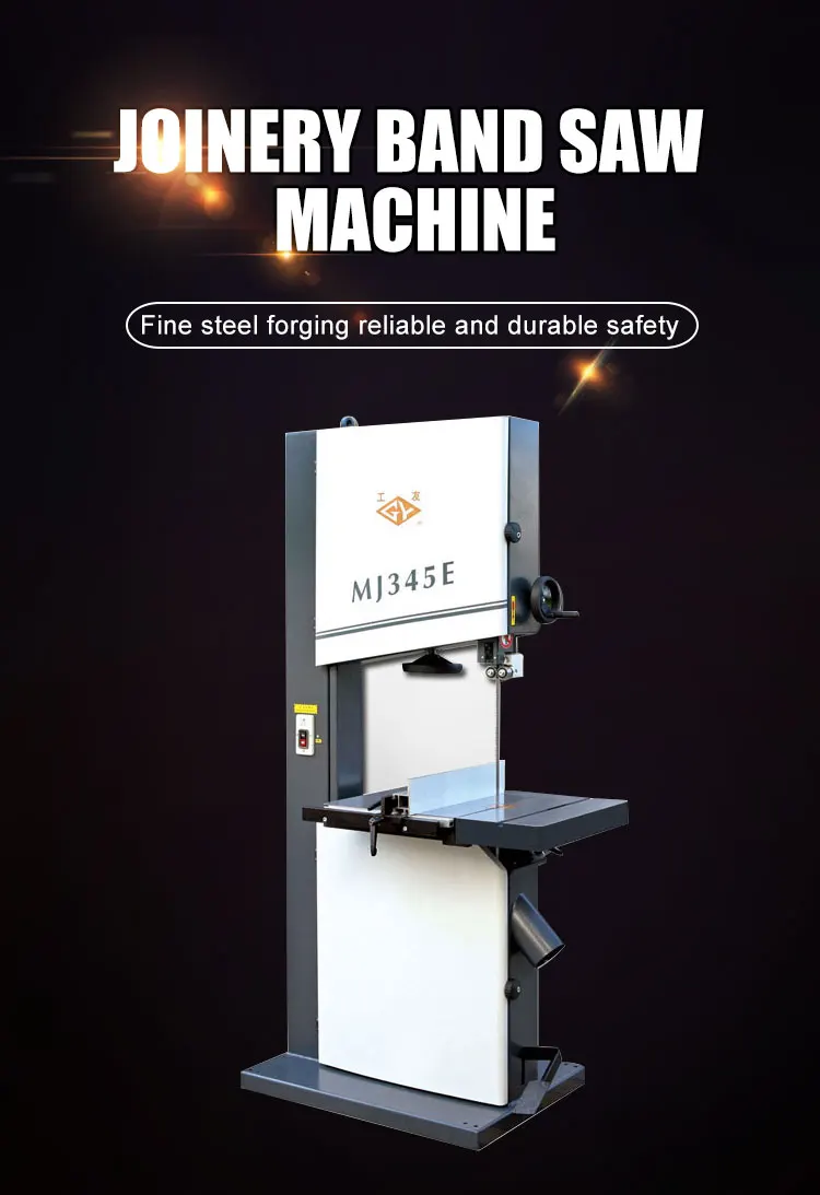 MJ397F Woodworking Machine Auto Feed Vertical Band Saw Wood Cutting Machine