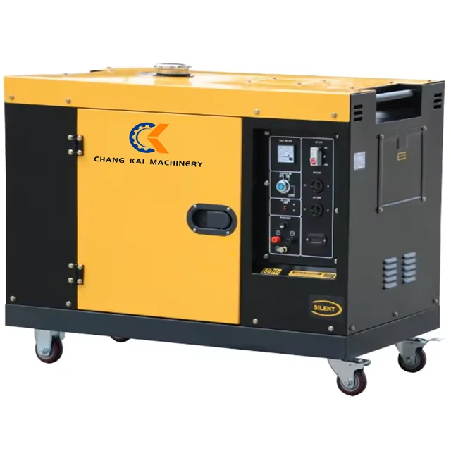 CKD8500S 7KW/7KVA Silent type Diesel Portable Generator support customized color single/three phase electric start