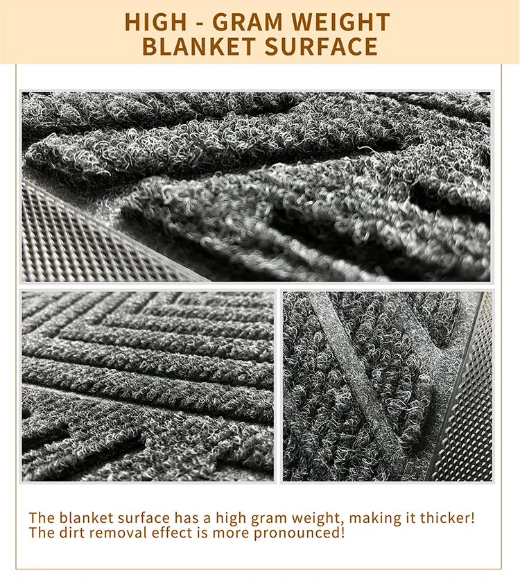 Indoor Door Mats Weather-Resistant TPE Rubber Backed Doormat for Entryway(图4)