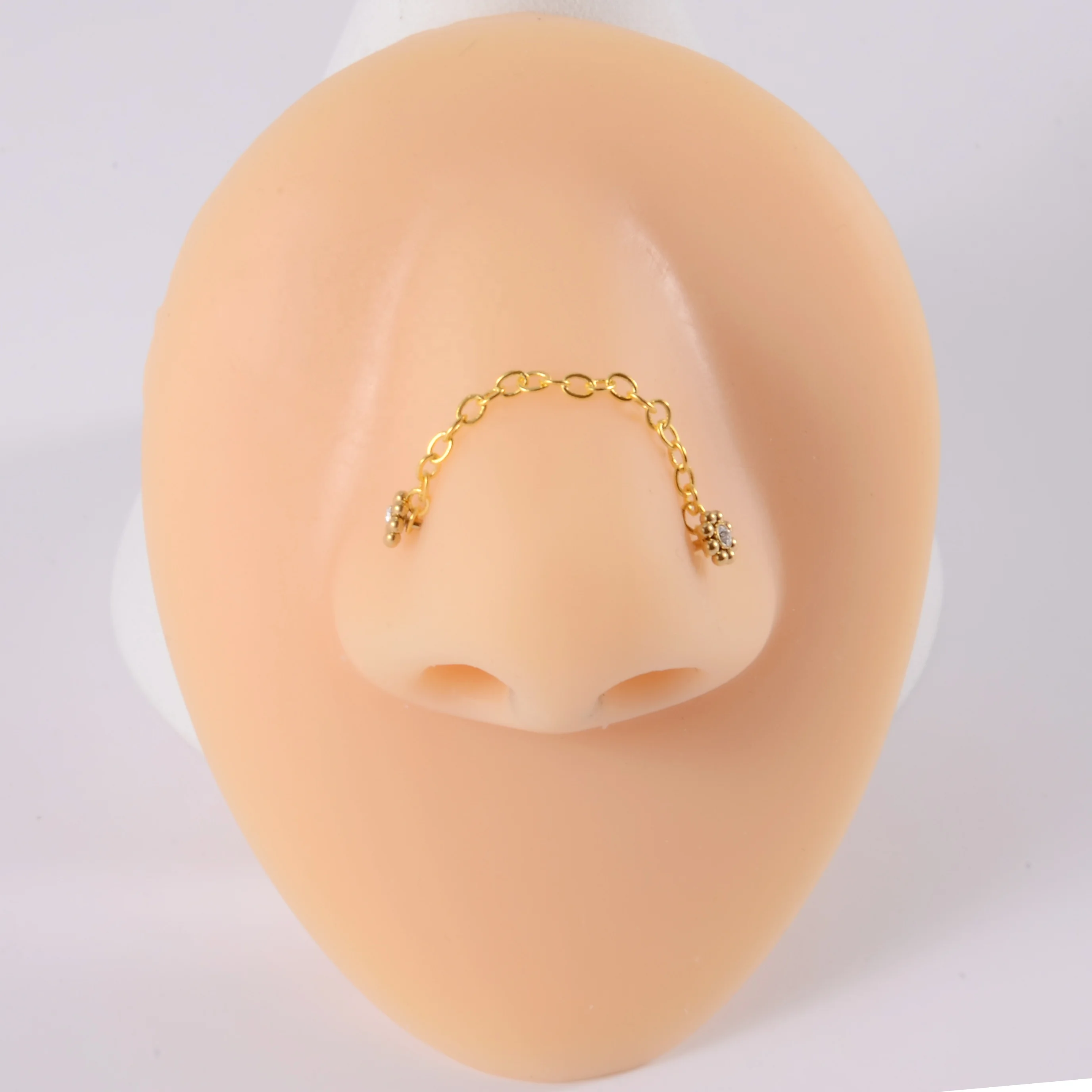 Double Nose Piercing Chain Stylish Durable Jewelry