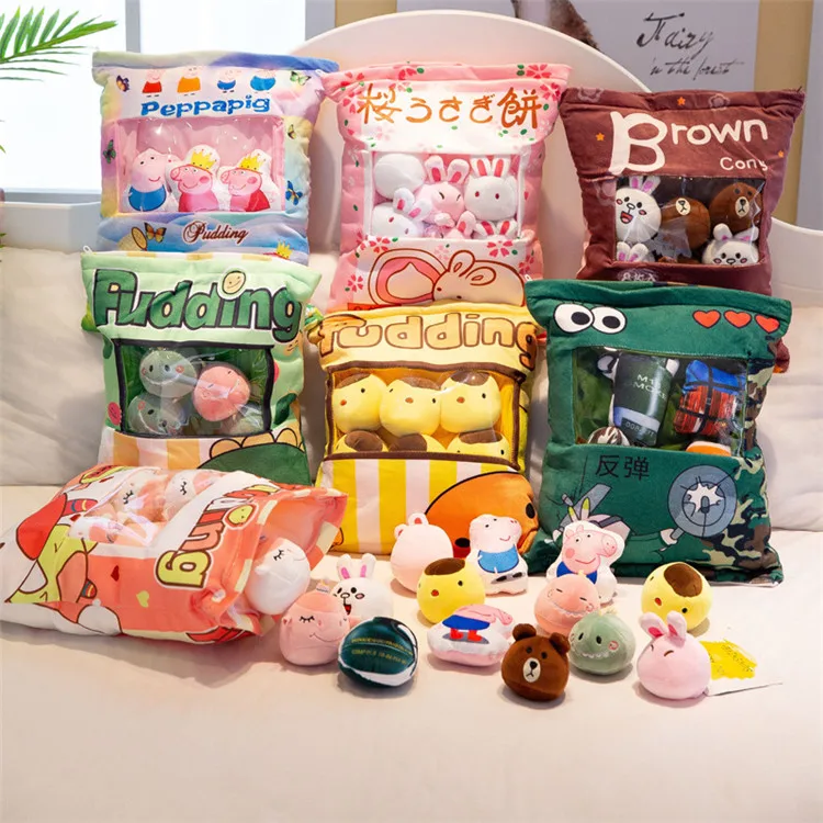 cute snack pillow stuffed animal toys