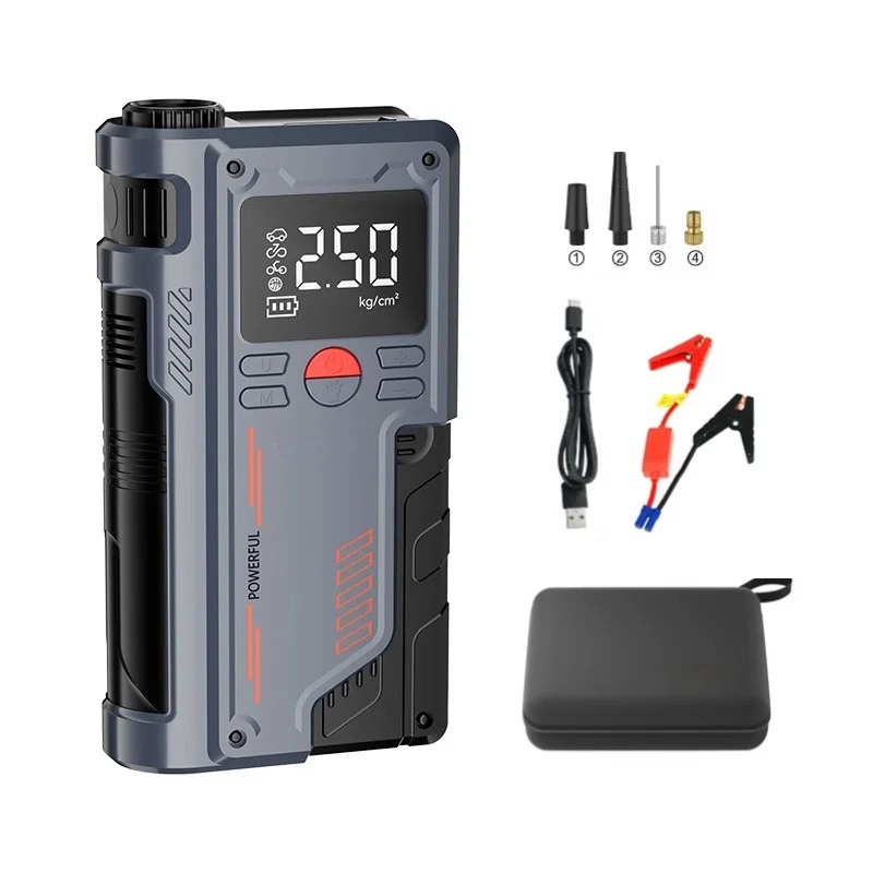 Wireless Portable 150PSI Car Air Pump Jump Starter 10000mAh ABS Battery Smart Clip Auto Tyre Inflator - view 5