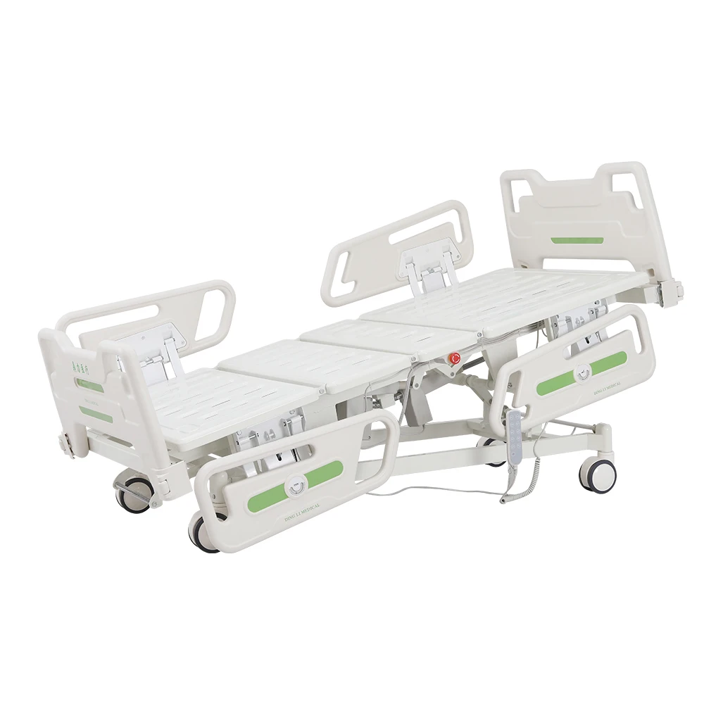 Five Function Stainless Steel Modern Adjustable Electric Hospital Medical Bed-CPR Mode Nursing Equipment Central Brake System 5