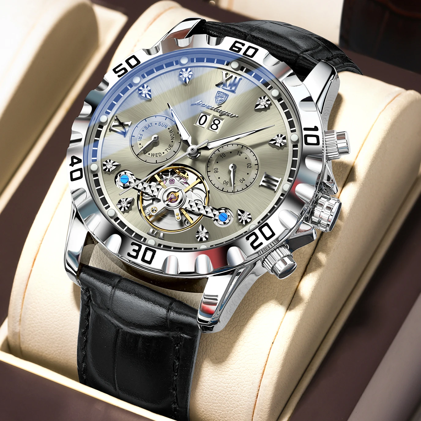 Poedagar 1418 Luxury Automatic Tourbillon Watch