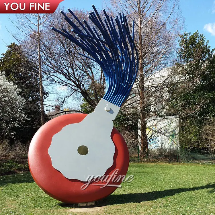 Large Stainless Steel Typewriter Eraser Scale Sculpture for Garden