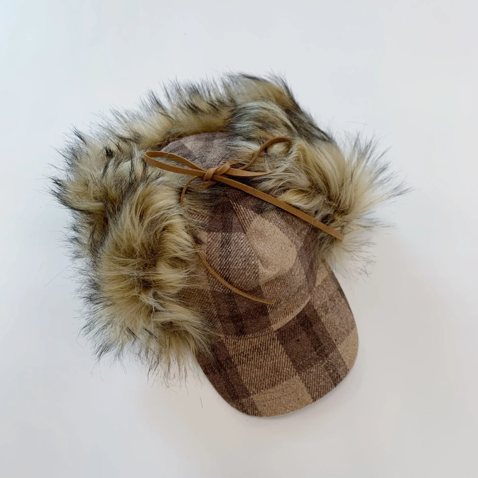 Y2k Fashion Women Winter Fur Fluffy Fuzzy Ear Flap Fur Hat
