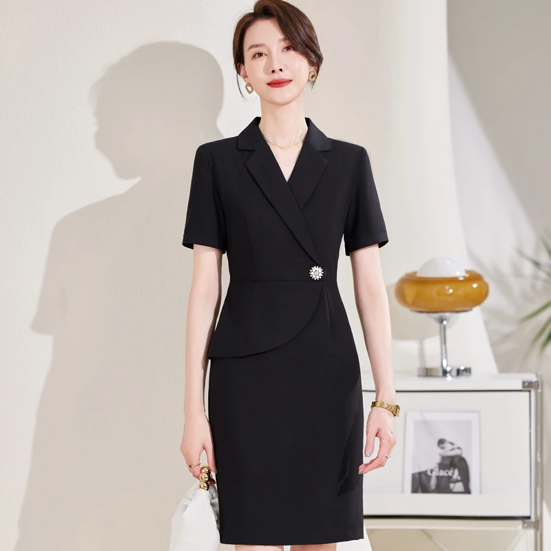 High-end Dress Female Summer Receptionist Sales Department Work Clothes Female Dress Professional Dress Temperament High-end Dress Female Summer Receptionist Sales Department Work Clothes Female Dress Professional Dress Temperament