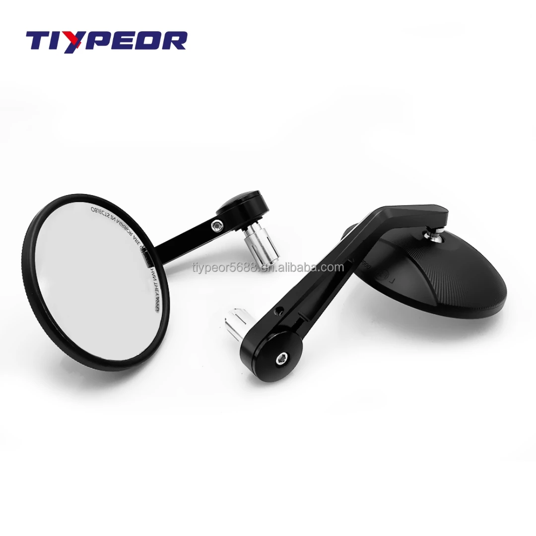 product tiypeor motorcycle review side mirror cnc grip bar end mirrors glass reflector aluminum universal scooter accessories-7