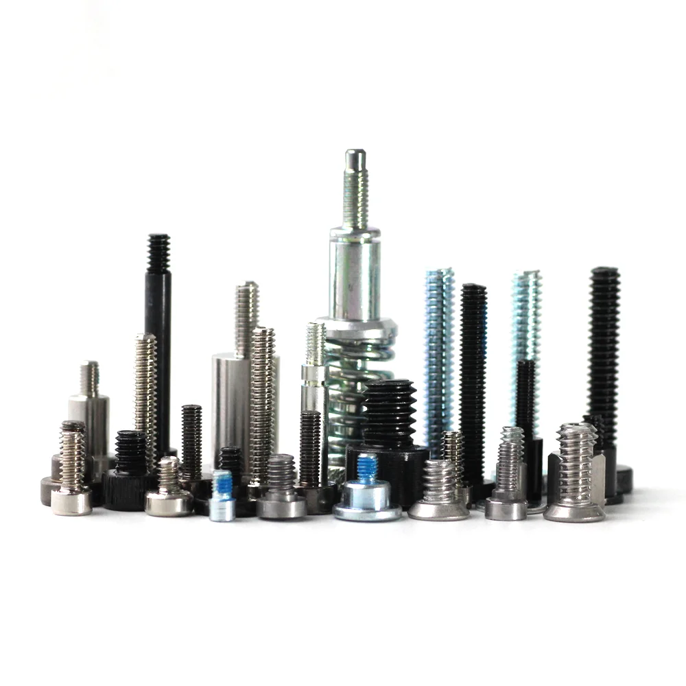 customized fasteners screws hardware titanium aluminum screw brass black custom non-standard stainless steel machine screw