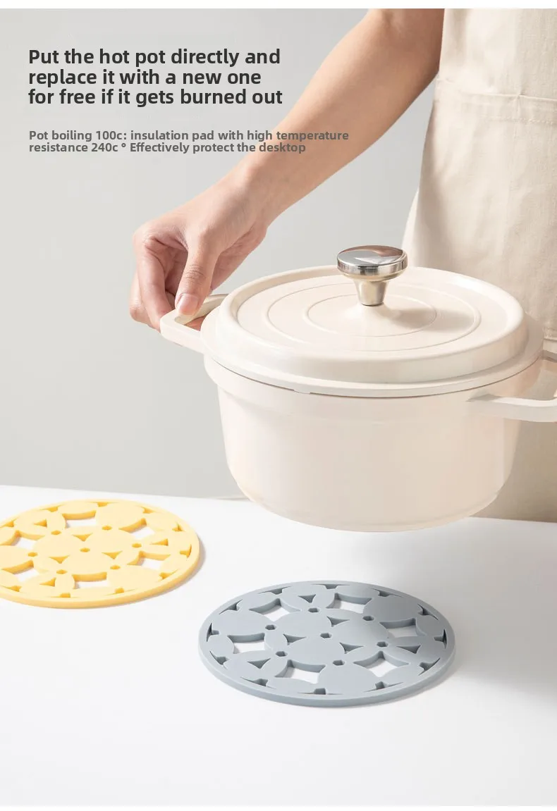 Modern Design Household Tray Mat 5mm Thick Hollow Silicone Insulation Heat-resistant Dining Table Pot Cup Mat supplier