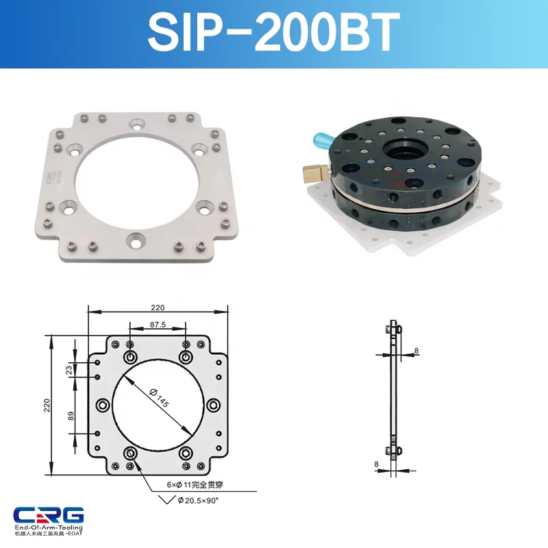 CRG QC-G200 Robotics Quick Change Robot End Fitting 75kg Eoat and Fixture Manual Tool Change Mechanism Module QC200