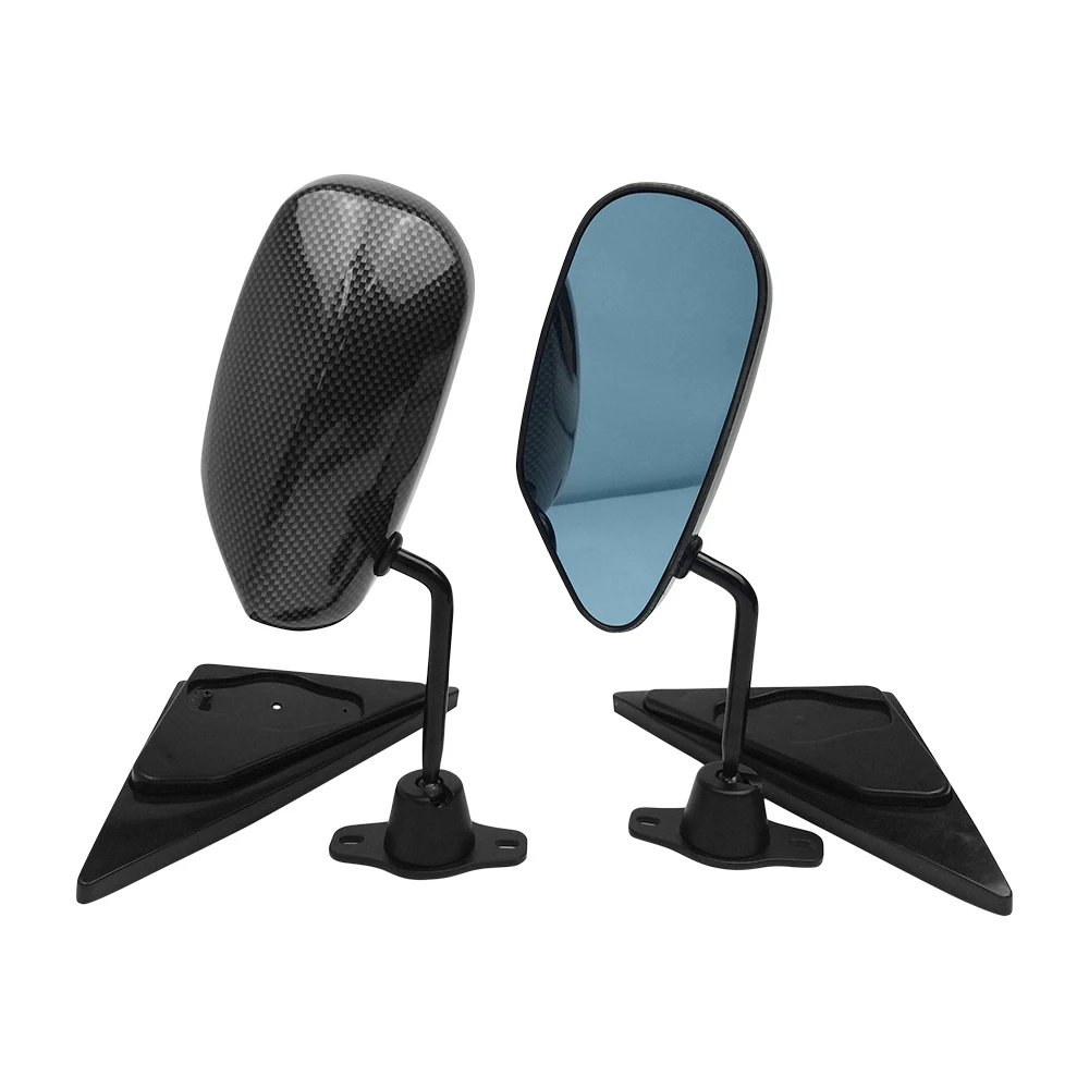 360° Rearview Mirror Side Wing Mirrors Aluminum Carbon Fiber For