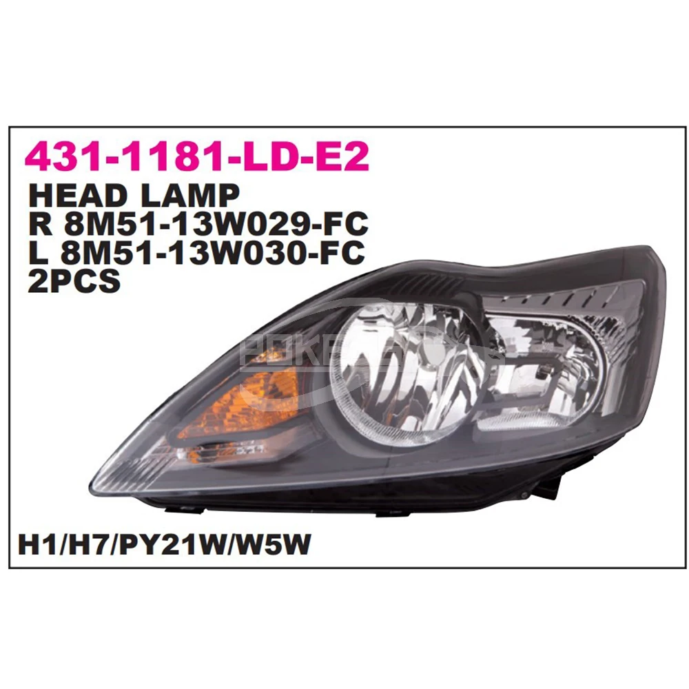 DEPO Headlamp 8M5113W029FC 8M5113W029FE Front Black Right LED Headligh... — 2