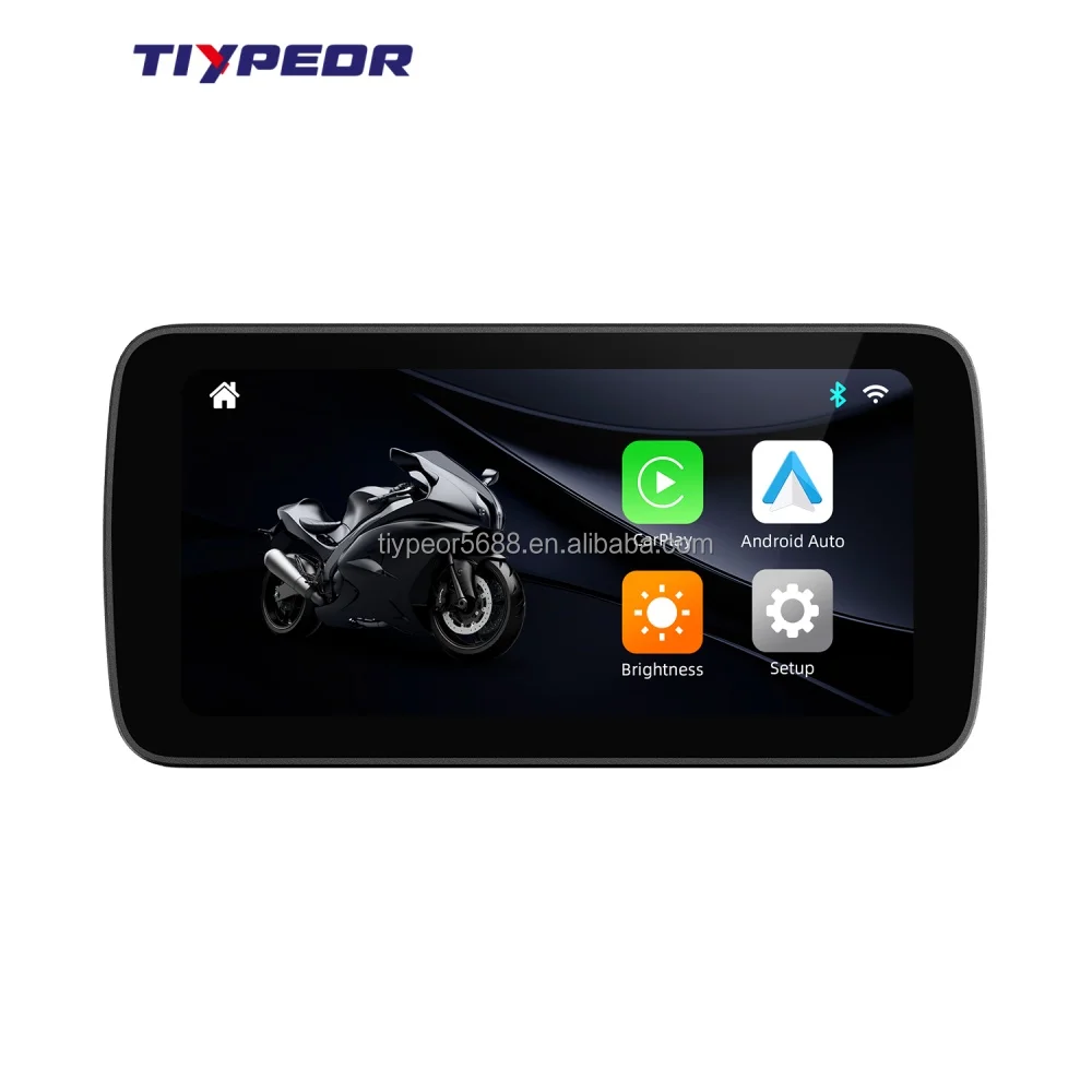 product tiypeor 625 inch motorcycle gps wifi moto navigation waterproof apple carplay display screen portable motorcycle android auto-2
