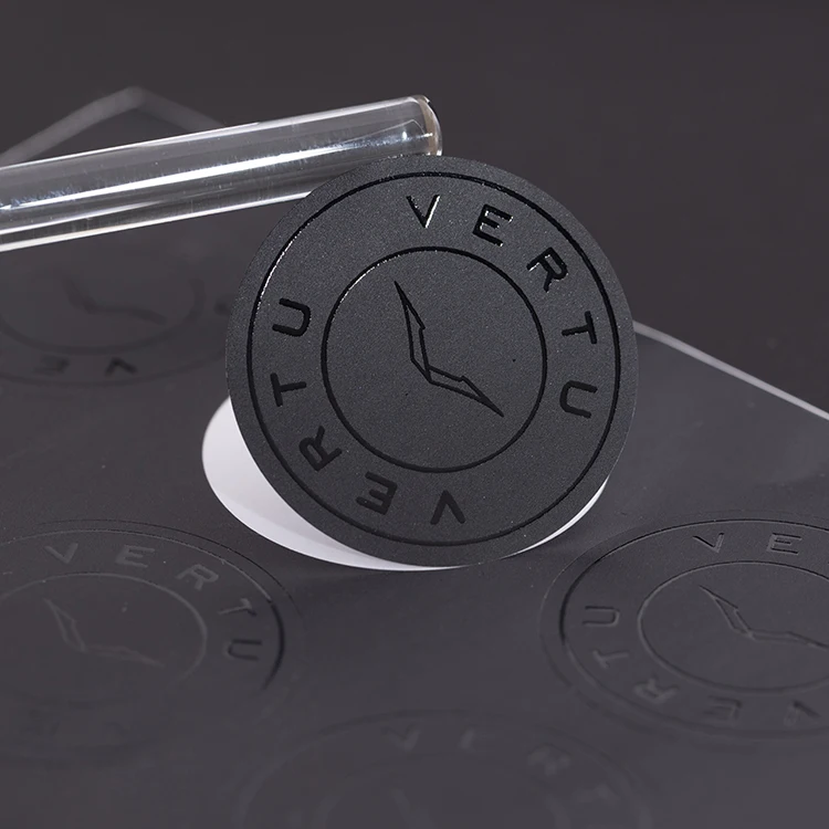 Custom Design Black UV Printing Round Brand Logo Waterproof Label Stickers Sheet Wholesale Personalized Self-Adhesive Sticker