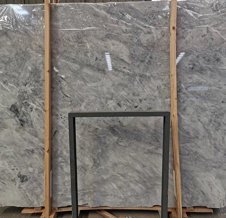 Chinese Natural Aquasol Quartzite Marble Fantasy Silver Grey Granite