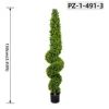 Light Pine Green Tall Slim Taper Spiral Pine Tree (150cm/4.92ft)