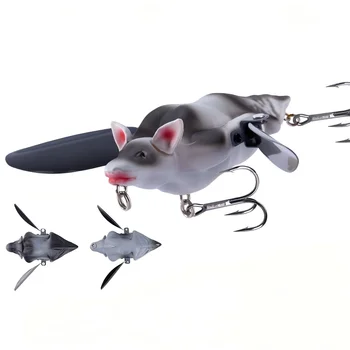 Bionic 3D Bat Fishing Lure, Floating Design, 95mm 28g, Sound Wobbling Action, Treble Hook, for Bass Pike – Hooks – view 2