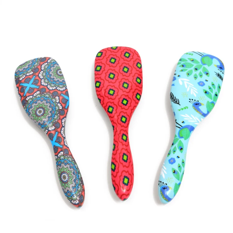 Оптовая продажа профессиональная щетка для волос с пользовательским логотипом нейлоновая кудрявыми волосами