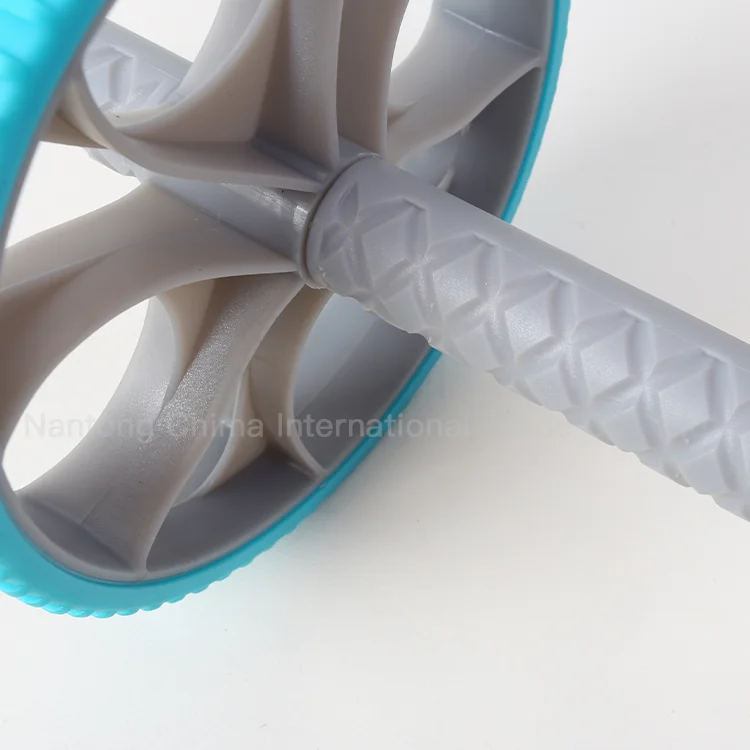 Home Gym Workout Roller Wheel with Non-slip Grips Fitness Abdominal Exercise Training Tool for Body Building