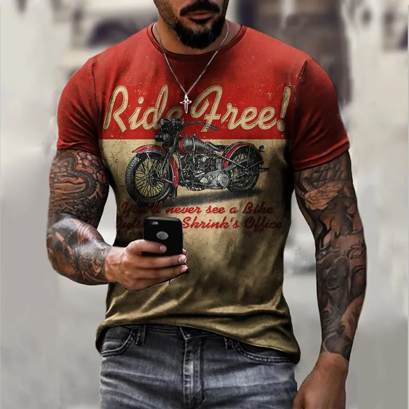 Evertop Oversize Men’s XS T-Shirts with Stylish 3D Print - Breathable Players T-Shirts for Men