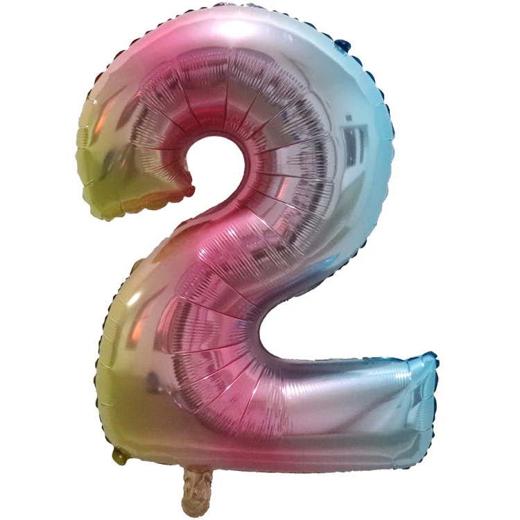 30" globos de papel de aluminio número Color Helio 0-9 fiesta de cumpleaños globo de edad grandes 