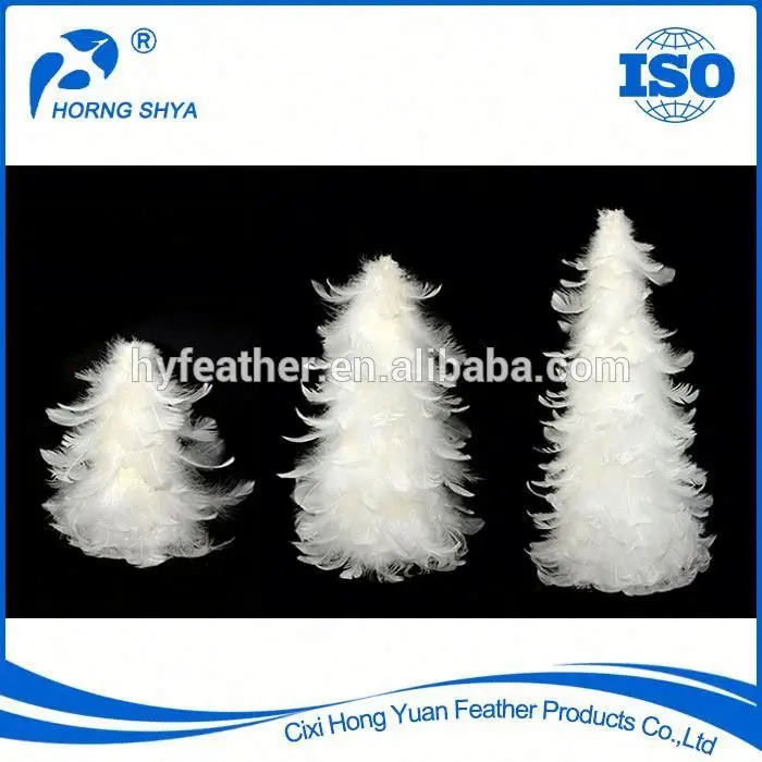 2024 Goose White Feather Christmas Trees for Outdoor Interior Home Office Room Winter Holiday Party Decor Item Ornament Supply